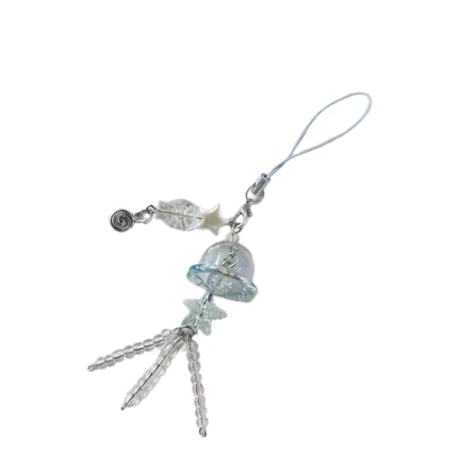 KHZen Elegantes Quallen Handy Riemen Benutzerfreundlicher Acryl Jellyfish Telefon Hängen Dekoration Zum Accessorizing von KHZen