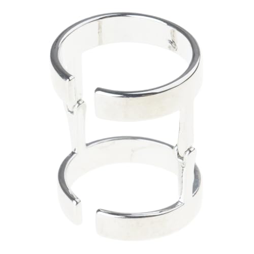 KHZen Finger Ringgelenk Punk Gothic Rock Hinged Finger Ringe Doppelschleife Ringe Schmuck Halloween Cosplay KHZen Finger Ringgelenk Punk Gothic Rock Hinged Finger Ringe Doppelschleife Ringe Schmuck Halloween Cosplay von KHZen