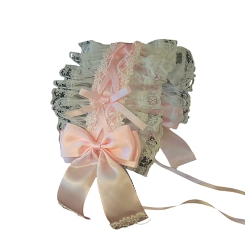 KHZen Frauen Gekräuselte Spitze Bowknot Kopfschmuck Cosplay Haarzubehör Für Maid Girls Süßes Stirnband Süßes Haarzubehör von KHZen