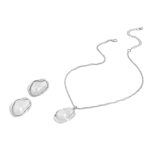 KHZen Halskette Und Ohrringe Set Robuste Legierungsmaterialien Party Dekoration Mit Unregelmäßigen Designs Für Den Täglichen Gebrauch Gold/Silber von KHZen