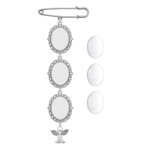 Hochzeitsstrauß Foto Charme Pin Brosche Machen Kit Lacy Rahmen Hochzeit Charme Oval Glass Cabochons Bilderrahmen Pin Foto von KHZen