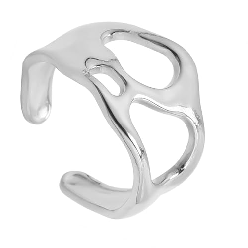 KHZen Hohlringe Modeschmuck Präsentieren Einzigartige Unregelmäßige Ringe Stylish Finger Schmuck Legierung Textur Für Verschiedene Anlässe von KHZen