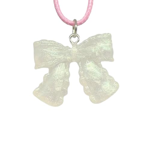 KHZen Minimalistische Bogenknoten Halskette Buntes Seilschaltschlagkette Halskette Elegant Vintage Süßer Großer Bowknot Halskoker Juwely Sweet Choker von KHZen