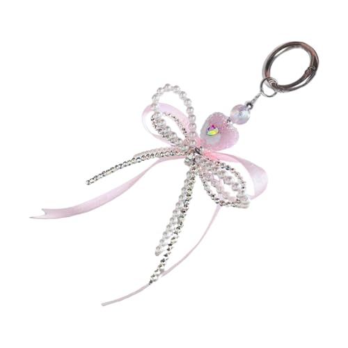 KHZen Mode Faux Pearls Bowtie Charm Stylish Bowknot Geformtes Schlüsselbeutel Schmuck Schmuck Für Geldbörsen Und Accessoires von KHZen