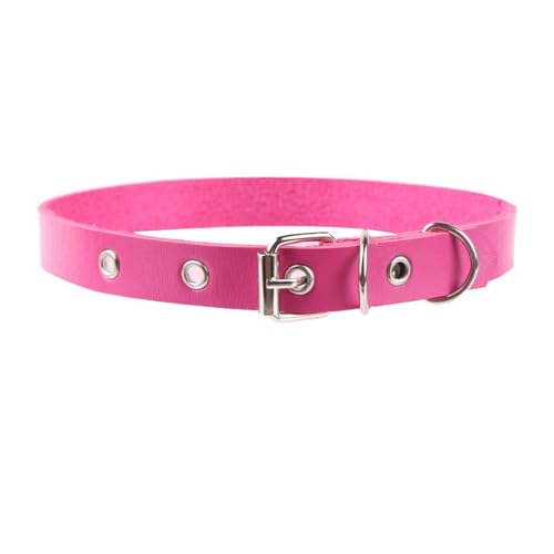 KHZen Mode Gothic Rock Choker Halskette PU Leder Cosplay Punk Heckchain Für Tägliche Verstellbare Nackengürtel von KHZen
