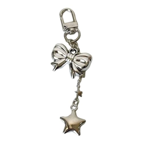 KHZen Modelegierung Schlüsselbund Anhänger Mit Bowknot Star Charme Handgefertigte Keyrings Juwely Geschenk Für Frauen Männer Handtasche Dekoration von KHZen