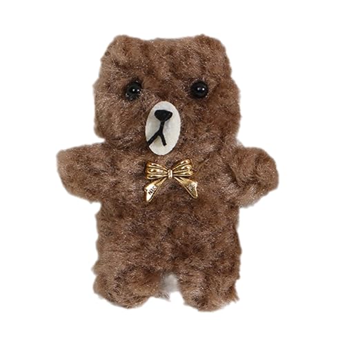 KHZen Nettes Cartoonbärenbärbroschen Accessoires Für Kinderkleidung Und Taschen Vielseitiger Bärenkopfbewegungsbeutel Und Kleidung Ornament Hair Styling Accessoire von KHZen