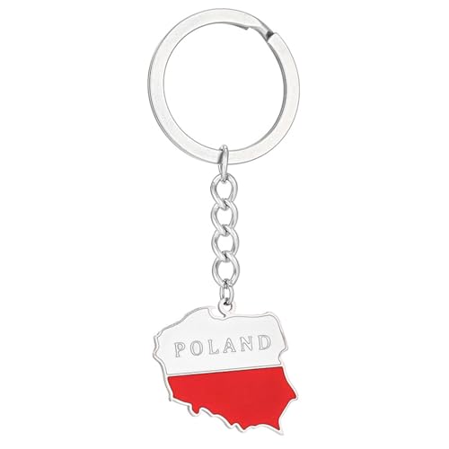 KHZen Schlüsselhalter Mit Polen Map Decorative Schlüsselhalter Polen Flag Keyrings Anhänger Schlüsselbund Geeignet Für Feines Geeignet von KHZen