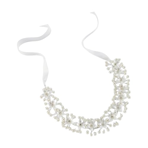 KHZen Schöne Perlen Stirnbandkopfkette Hair Accessoire Elegante Perlen Haare Dekore Handgefertigte Perlen Kopfbedeckung Für Die Tägliche Party von KHZen