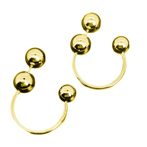KHZen Stilvolle Runde Hoop Ohrringe Vordere Und Hintere Side Studs Ohrringe Für Frauen Mode Unregelmäßiger Geometrischer Ohrring von KHZen