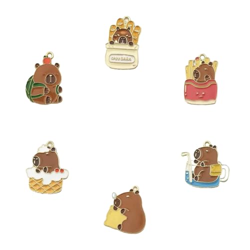 KHZen Stilvoller Eleganter Farbkapybara Legierungs Schlüsselbund Charmanhänger Vielseitiges Kleidungscharmezubehör Für Den Täglichen Gebrauch von KHZen