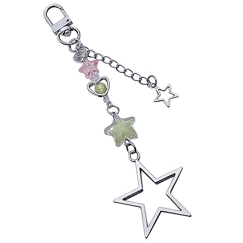 KHZen Stilvoller Star Perlen Phone Chain Alloy Star Schlüsselbeutel Dekoration Telefon Schmuck Tolles Geschenk Für Frauen Und Mädchen Süßer Charme von KHZen