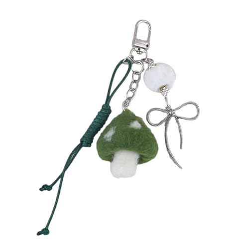 KHZen Stylish Plush Pilzschlüssel Ornament Trendy Plüsch Pilzschlüsselkettenzubehör Mit Zarten Legierungsweichknoten Designs von KHZen