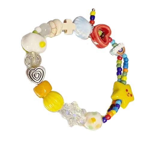 KHZen Süße Coole Strassstern Sternarmband Multifauntal Perlen Armband Stilvolle Perlen Armbandkosten Für Frauen Mode Schmuck von KHZen