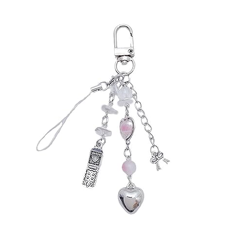 KHZen Telefon Charme Shell Heart Anhänger Schlüsselbund Trend Exquisite Autoschlüsselketten Ringe Taschenzubehör Für Frauen Schmuckschale Schlüsselkette von KHZen