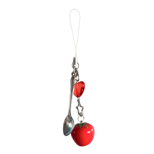 KHZen Tomaten/Gabel/Spoon Form Schlüsselringe Charme Handgefertigtes Perlenschlüsselring Ornament Für Taschen Und Telefone Modische Autozubehör von KHZen
