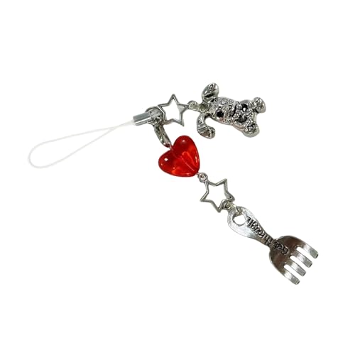 KHZen Tomaten/Gabel/Spoon Form Schlüsselringe Charme Handgefertigtes Perlenschlüsselring Ornament Für Taschen Und Telefone Modische Autozubehör von KHZen