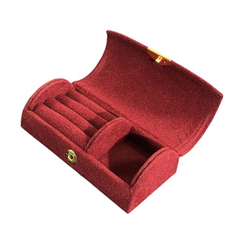 KHZen Tragbarer Reisschmuckkoffer Mit Anfänglichen Und Blühenden Designs Stabiler Schmuck Organisatoren Accessoire Für Trendige Frauen von KHZen