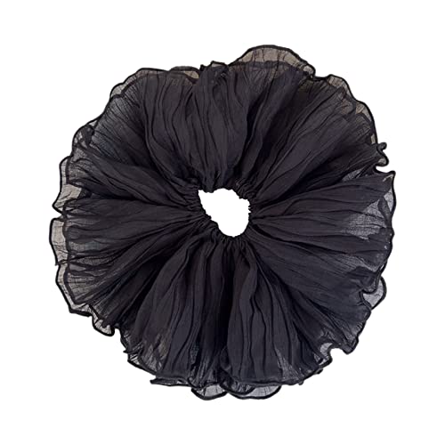 KHZen Übergroße Haare Scrunchie Koreanisch Falten Haarschleife Frauen Elastizität Bands Mode Kopfbedeckung Pferdeschwanzhalter Seil Gefaltete Loop Elastic Hairband Für Frauen Kopfschmuck von KHZen
