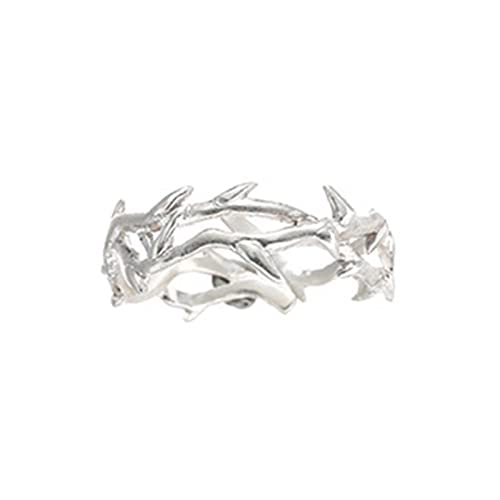 KHZen Verstellbare Ringe Silber Thorn Zweigringe Offene Ringe Für Verlobungsvorschlag Paar Schmuckgeschenke Frauen Männer Origination von KHZen