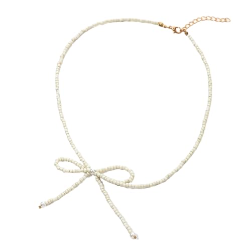 KHZen Vintage Styles Choker Halskette Mit Einzigartigen Perlen Bowknot Designs Für Elegante Und Modische Frauen Damen Outfits von KHZen