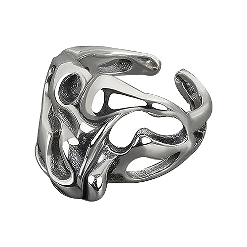 KHZen Zwei Hände Als Herzring Für Männer Punk Gothic Zircon Retro Gekreuzte Frauen Hip Hop Band Schmuck Charme Mode Geschenk Vintage Paarringe von KHZen