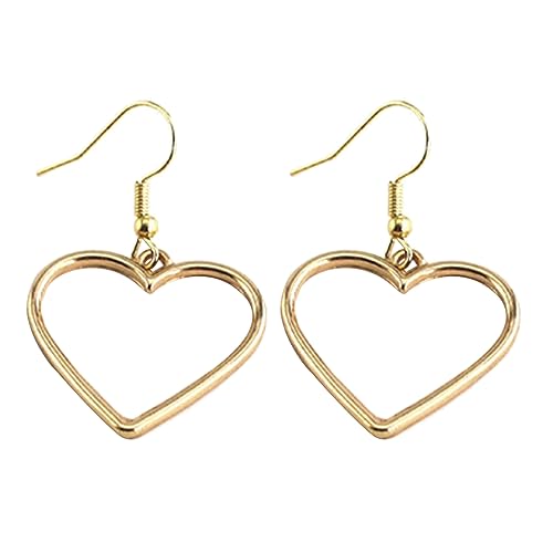 Minimalistischer Anhänger Ohrring Süßes Kühles Hollow Heart Charme Ohrringe Temperament Kleine Reifen Ohrringe Mode Schmuck Dangle Langable Statement von KHZen