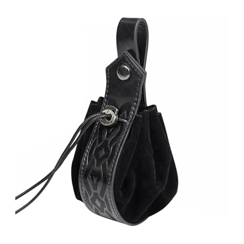 Mittelalterliche Gürtelbeutel PU Leder Kordelzug Tasche Tragbare Geldbeutel Vintage Kostüm Taillentasche Für Fantasy Event Cosplay Party Mittelalterliche Gürtelbeutel PU Leder Kordelzug Tasche Tragbare Geldbeutel Vintage Kostüm Taillentasche Für Fantasy Event Cosplay Party von KHZen