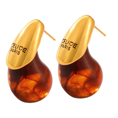 Mode 18K Gold Plattierte Robuste Stahl Tränen Ohrringe Tragbarer Hoops Schmuckzubehör Für Mode Frauen Tragen von KHZen
