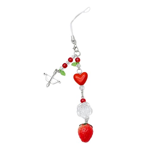 Mode Tomaten Erdbeer Anhänger Telefonhalle Lanyard Pocket Keychain Rucksack Rucksack Charme Auto Schlüssel Dekoration Kette von KHZen