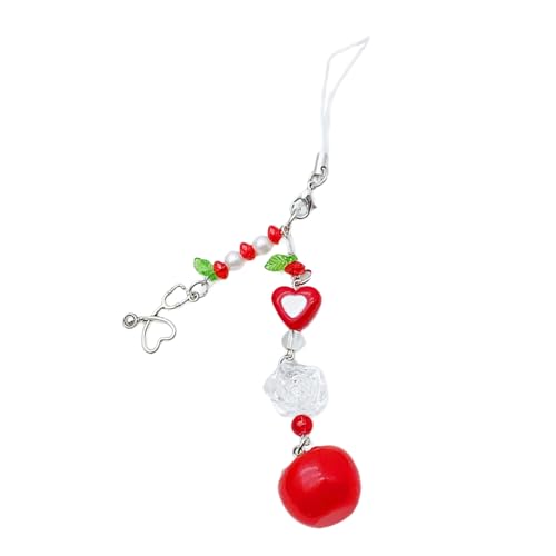 Mode Tomaten Erdbeer Anhänger Telefonhalle Lanyard Pocket Keychain Rucksack Rucksack Charme Auto Schlüssel Dekoration Kette von KHZen