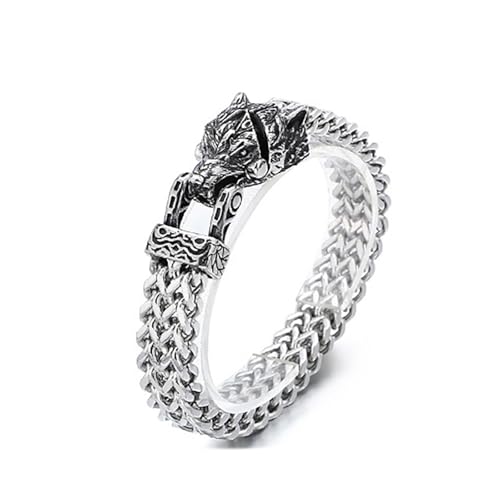 Rock Wolf/Schlangen/Hawks Kopfarmband Für Männer Gothic Mesh Kette Handchain Stilvolle Punkschmuck Unisex Armband Rock Wolf/Schlangen/Hawks Kopfarmband Für Männer Gothic Mesh Kette Handchain Stilvolle Punkschmuck Unisex Armband von KHZen