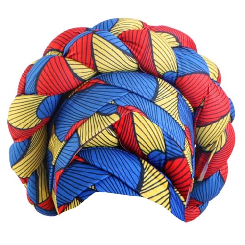 Twisted Geflochtenes Kopfschal Haarstyling Accessoire African Themed Blumendruck Turban Für Partys Und Musikfestivals von KHZen