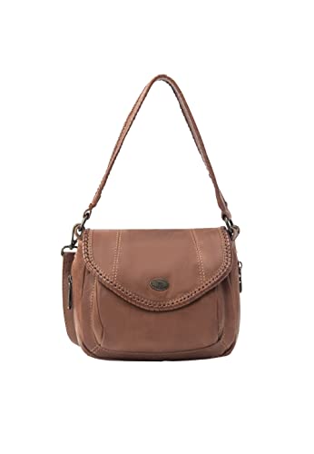 KIANNA Women's Schultertasche aus Leder, Kamel von KIANNA