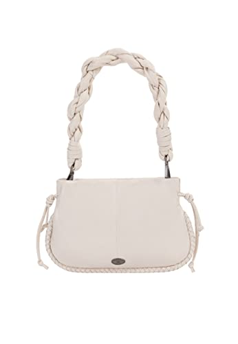 KIANNA Women's Schultertasche aus Leder, WOLLWEISS von KIANNA