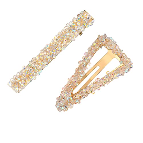 Haar Klammern 1 Set Pin Crystal Decorationsgolden Korean Tool Embeded Hairclip Unique of Hairpins Girls Alloy Hairpin Clips for Barrettes Styling Style Gift Rhinestone Simple Stylish Bobby von KIANSLA