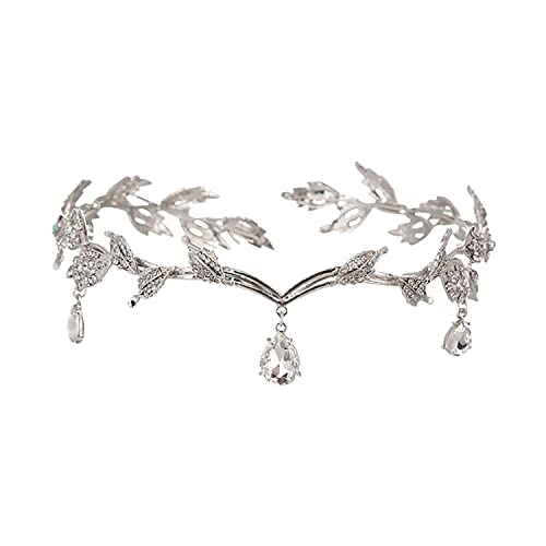 Haar Klammern Blatt Braut Tiara Strass Haarnadel Kopfschmuck Tiara Hochzeit Krone Kristall andere große Clips for langes Haar von KIANSLA