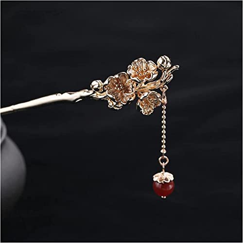 Haar Klammern Haarnadel Vintage Aprikosenblüte Kamelie Blume Haarnadel Haarnadel Frauen Bankett Metall Haarnadeln Hochzeit Haarschmuck Zubehör ( Color : Apricot , Size : Apricot Blossom ) von KIANSLA