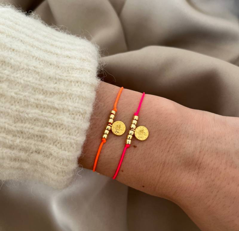 Feines Armband Münze - Ibiza Kollektion Boho von KIARTSBYKRISTINA