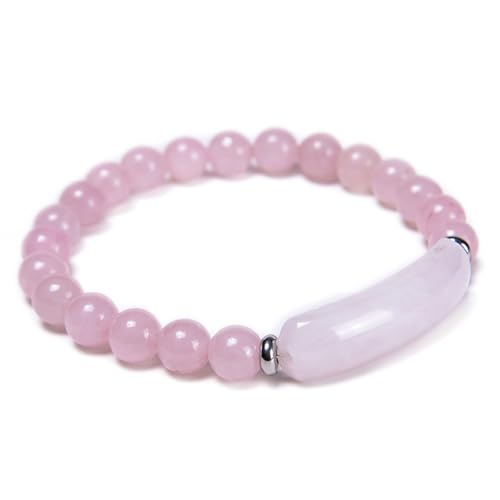 KIASRZN Pheromon-Armband, rosa Liebes-Pheromon-Armband, Glücks-Energie-Chakra-Stein-Armreif, 8 mm Stretch-Perlen-Armreif, für Damen und Herren (Pink) von KIASRZN