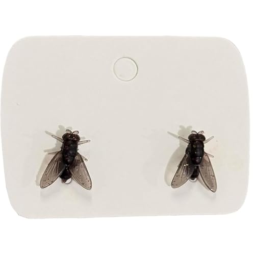Realistische Fliegenohrringe, Mini-Simulation einer schwarzen Fliege, personalisierte Ohrring, Tier-Simulationsohrringe, Scherzgeschenk (1 pair of earrings) von KIASRZN