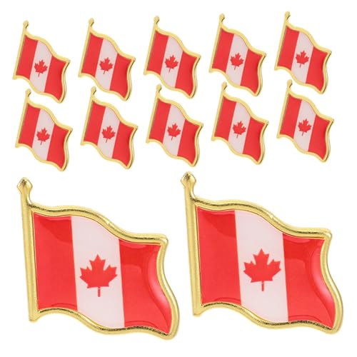 KICHOUSE 1 Satz Flaggen Anstecker Metall Brosche Mit Kanadischer Nationalflagge Für Kleidung Reise Accessoires Und Besondere Anlässe 25 Stück von KICHOUSE