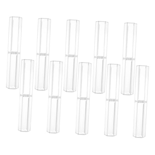 KICHOUSE 10 Stück Teiliges Transparentes Sechseckiges Federmäppchen Leichtes Stabiles Schreibgeräte Etui mit Klappdeckel Kompakte Stiftaufbewahrung für Schüler Berufstätige als von KICHOUSE