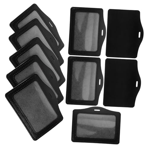 KICHOUSE 10Stücke Klarsichthüllen für Karten Transparente Ausweishalter im Horizontalen Format für Arbeitskarten Id Karten und Visitenkarten Langlebig und Praktisch von KICHOUSE