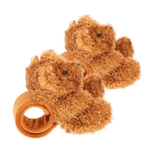 KICHOUSE 2 Stück Plüsch Schlagearmbänder Tiermotiv Bär Party für Leicht und Tragbar Hautfreundlich für Geburtstagsfeiern und Festlichkeiten von KICHOUSE