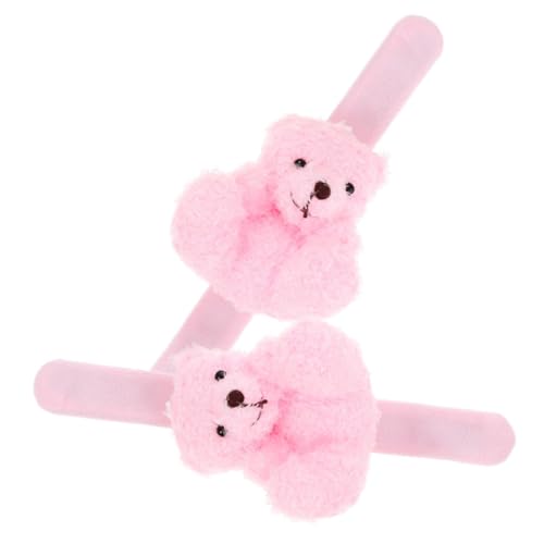 KICHOUSE 2 Stück Plüsch Slap Armband Süßes Tier Design Bequem und Leicht Partys Halloween und Schulanfang Cartoon Handgelenkband von KICHOUSE