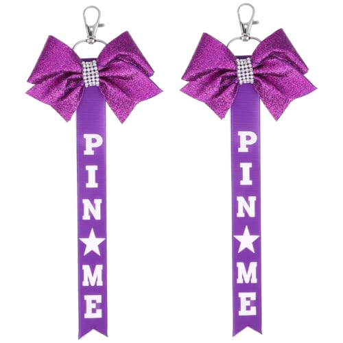 KICHOUSE 2stücke Cheer Schleifen Anhänger Mit Strass Für Schlüsselanhänger Taschen Und Rucksäcke Stilvolles Cheerleader-accessoire von KICHOUSE