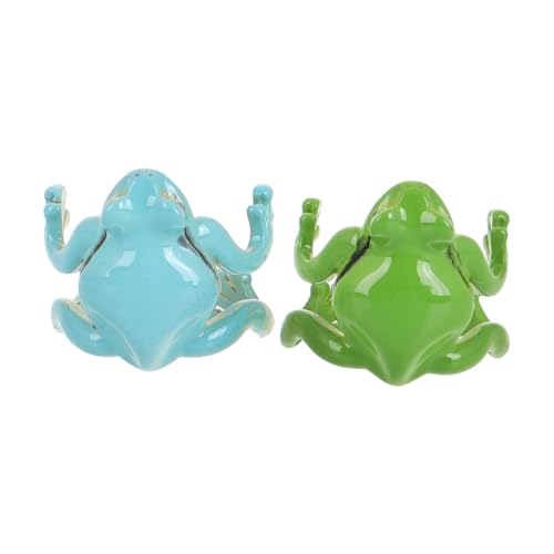 KICHOUSE 2 Stück Verstellbarer Frosch Ring Damen Niedlicher Grüner und Blauer Tier Schmuck Offene für Mädchen Vielseitiger Fingerring für Alltag und Besondere Anlässe von KICHOUSE