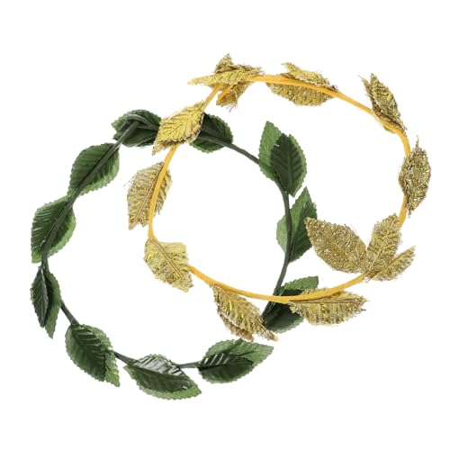 KICHOUSE 2Stücke Haarreifen Elegante Kranzkopfbedeckung für Hochzeiten Partys und Besondere Anlässe Leicht und Bequem Perfektes Haarzubehör für Brautjungfern und Tänze von KICHOUSE