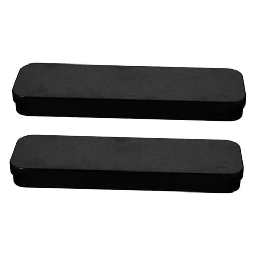 KICHOUSE 2stücke Stiftebox Geräumiger Schreibwarenhalter Für Schule Rechteckiges Blech Federmäppchen Buntstiftebox Mit Deckeldesign Praktische Schüler-stifteboxen von KICHOUSE